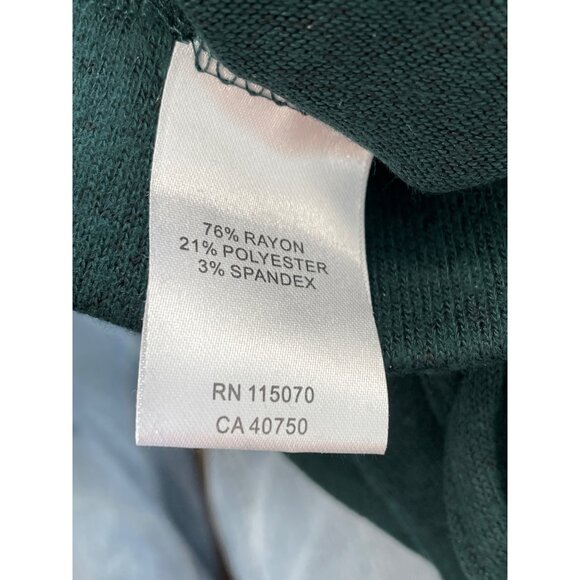 Nina Leonard 3 Piece Shawl Cardigan Tank and Pant Set Size PXL Rich Pine Multi - Picture 4 of 6